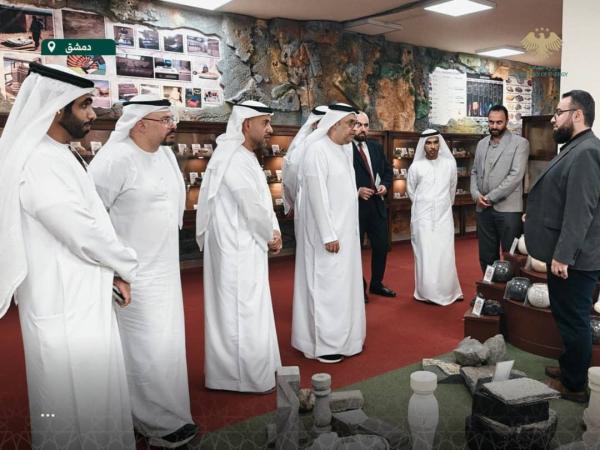 وفد  إماراتي يبحث في دمشق فرص تطوير الاستثمار في المناجم وربطها بالموانئ